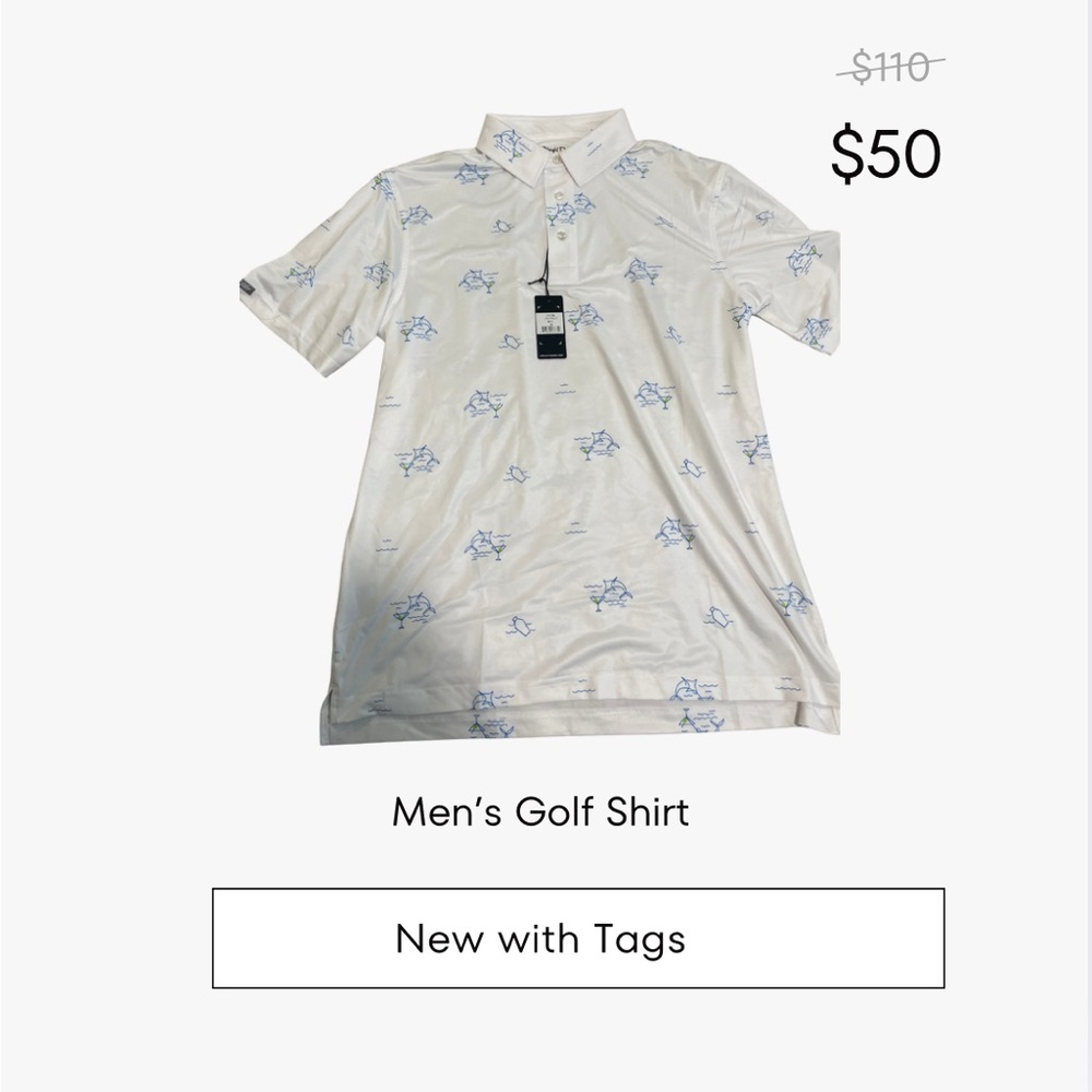 Stylish Men's White Polo with Blue Accents